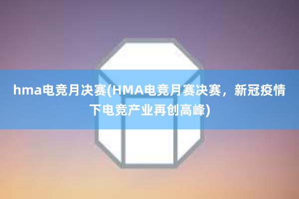 hma电竞月决赛(HMA电竞月赛决赛，新冠疫情下电竞产业再创高峰)