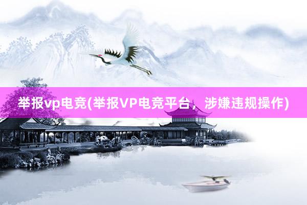 举报vp电竞(举报VP电竞平台，涉嫌违规操作)