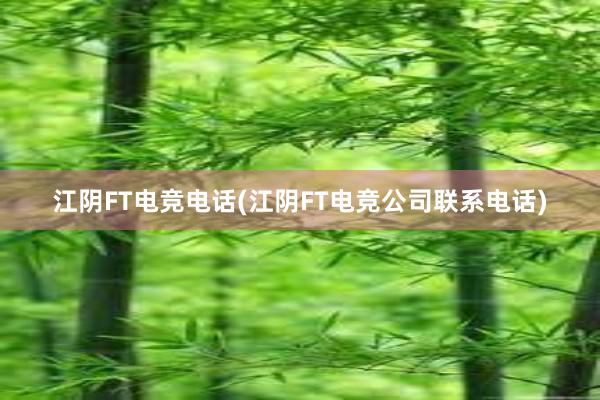 江阴FT电竞电话(江阴FT电竞公司联系电话)