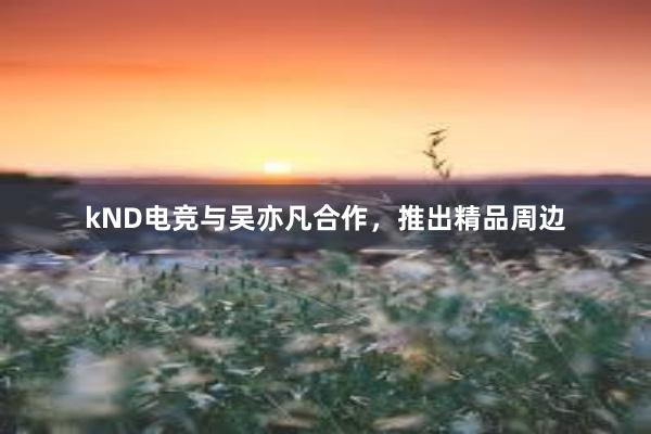 kND电竞与吴亦凡合作，推出精品周边