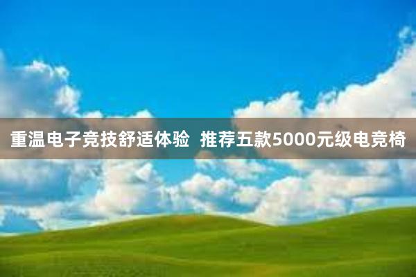 重温电子竞技舒适体验  推荐五款5000元级电竞椅