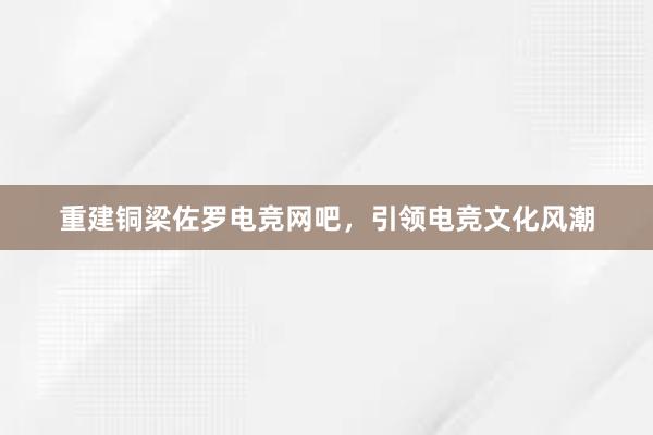 重建铜梁佐罗电竞网吧，引领电竞文化风潮